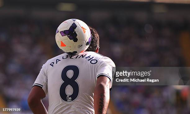 Paulinho of Tottenham during the Barclays Premier League match between Tottenham Hospur and Swansea City at White Hart Lane on August 25, 2013 in...