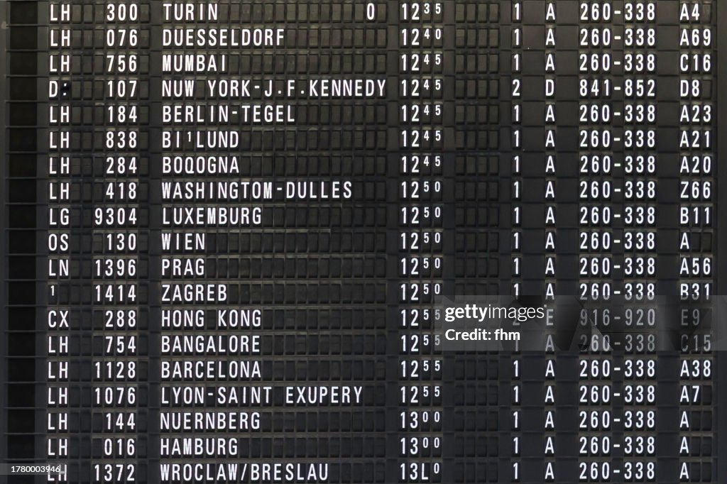Flight information display/ arrival - departure board