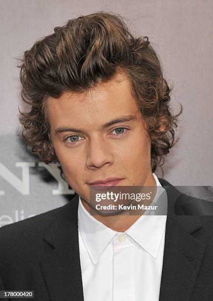 Harry Styles attends the New York premiere of "One Direction: This Is Us" at the Ziegfeld Theater on August 26, 2013 in New York City.