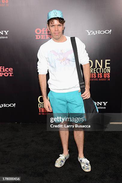 Perez Hilton attends the New York premiere of "One Direction: This Is Us" at the Ziegfeld Theater on August 26, 2013 in New York City.