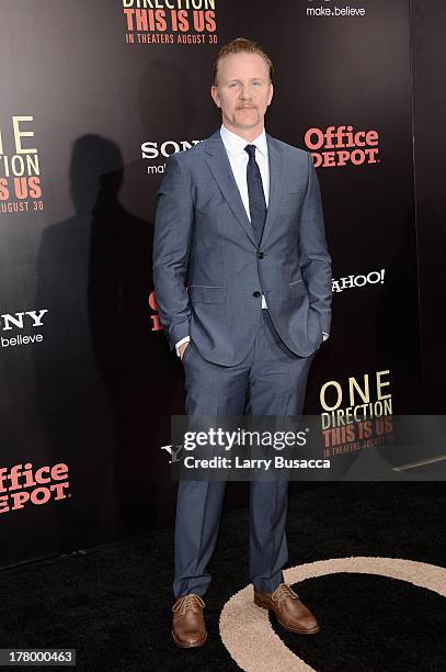 Director Morgan Spurlock attends the New York premiere of "One Direction: This Is Us" at the Ziegfeld Theater on August 26, 2013 in New York City.