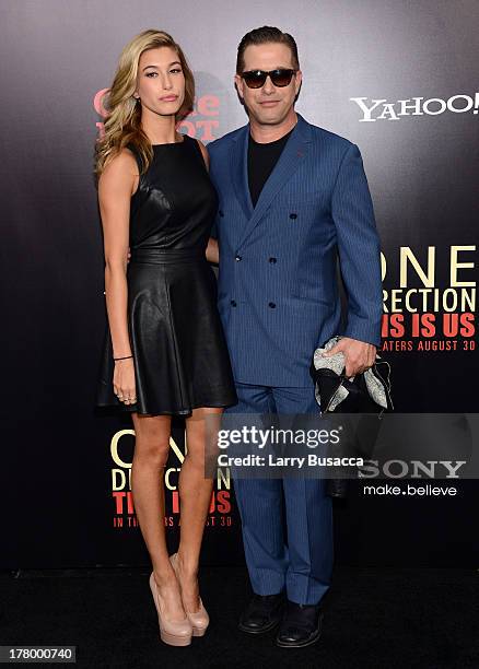 Hailey Rhode Baldwin and Stephen Baldwin attend the New York premiere of "One Direction: This Is Us" at the Ziegfeld Theater on August 26, 2013 in...