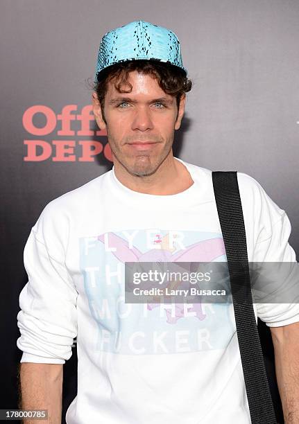 Perez Hilton attends the New York premiere of "One Direction: This Is Us" at the Ziegfeld Theater on August 26, 2013 in New York City.