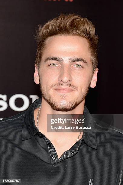 Actor Kendall Schmidt attends the New York premiere of "One Direction: This Is Us" at the Ziegfeld Theater on August 26, 2013 in New York City.