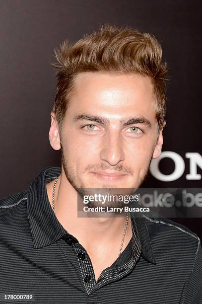 Actor Kendall Schmidt attends the New York premiere of "One Direction: This Is Us" at the Ziegfeld Theater on August 26, 2013 in New York City.