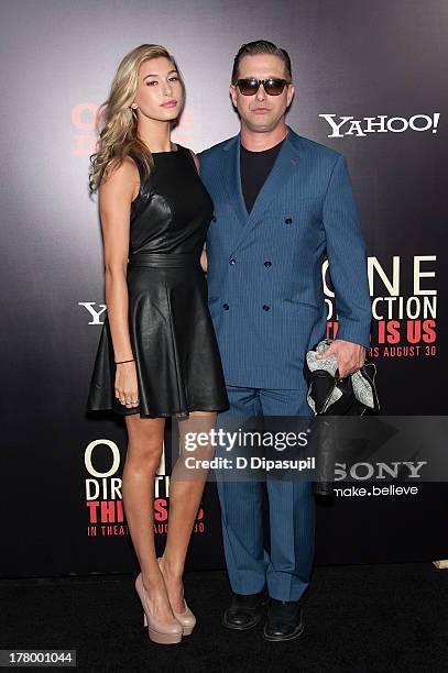 Stephen Baldwin and daughter Hailey Rhode Baldwin attend the New York premiere of "One Direction: This Is Us" at the Ziegfeld Theater on August 26,...