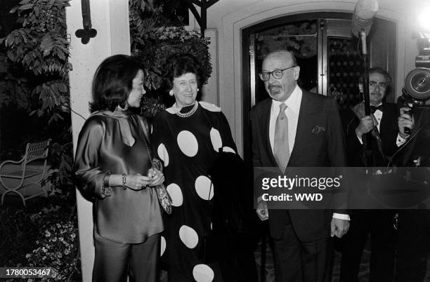 Ahmet Ertegun attends a party at the Bistro restaurant in Beverly Hills, California, on March 31, 1981.