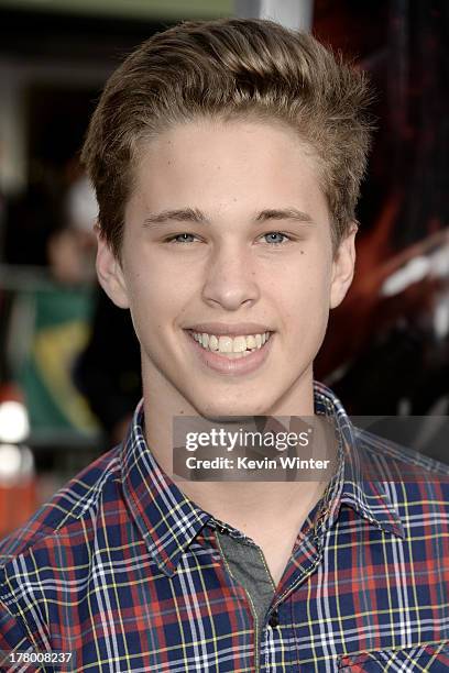 Actor Ryan Beatty arrives at the premiere of Warner Bros. Pictures' "Getaway" at Regency Village Theatre on August 26, 2013 in Westwood, California.