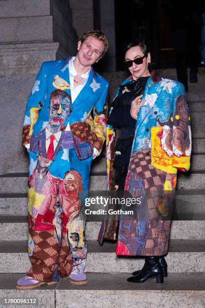 Colm Dillane and Jeanne Quinn attend the 2023 CFDA Fashion Awards at American Museum of Natural History on November 06, 2023 in New York City.