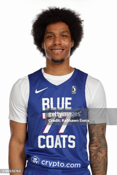 Patrick McCaw of the Delaware Blue Coats poses for head shot during 2023-24 G League Media Day on November 8, 2023 at Chase Field House in...