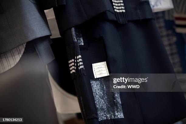 Ephraim Sykes during a Tonys 2019 fitting at Thom Browne.