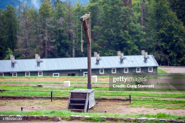 The Gallows in Natzweiler-Struthof Concentration Camp on September 11, 2021 near Natzweiler, Bas-Rhin, France. Natzweiler-Struthof was a Nazi...