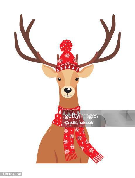 reindeer - new year cartoon stock illustrations