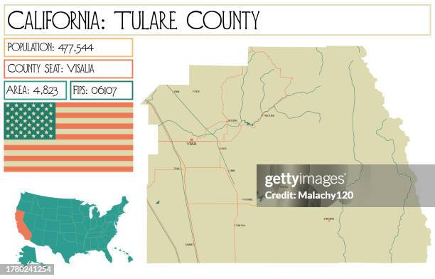 Large And Detailed Map Of Tulare County In California Usa High Res Large And Detailed Map Of Tulare County In California Usa 