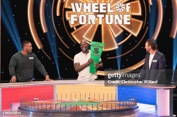 Rashad Jennings, Marcellus Wiley, and Jared Allen" - NFL Veterans Rashad Jennings , Marcellus Wiley and Jared Allen spin to win for their charities....