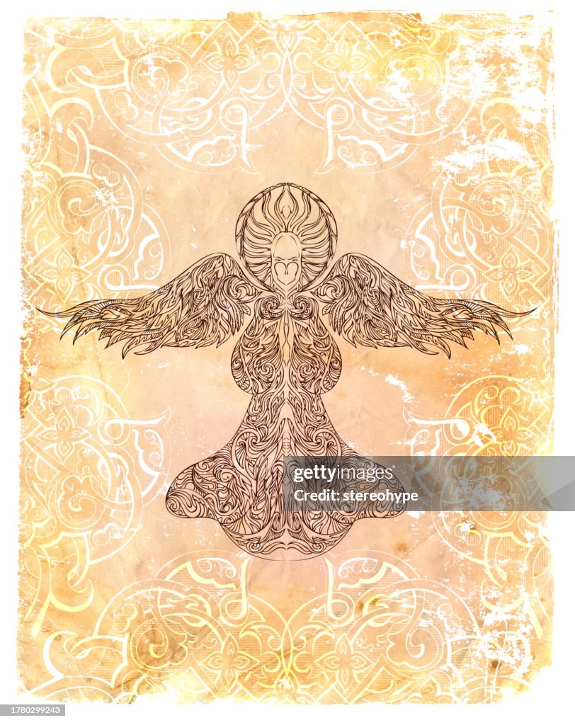 Angelscript Art Angel Manuscript High-Res Vector Graphic - Getty Images