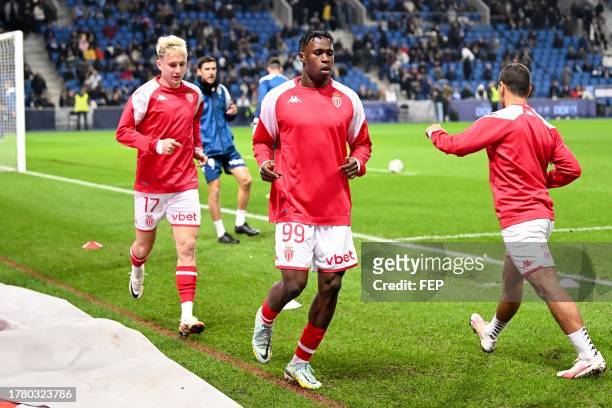 Wilfried SINGO of Monaco during the Ligue 1 Uber Eats match between Havre Athletic Club and Association Sportive de Monaco Football Club at Stade...