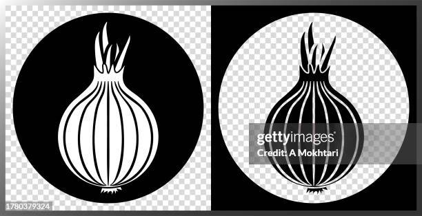 onion icon. - spring onion stock illustrations