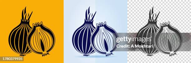 onion icon. - spring onion stock illustrations