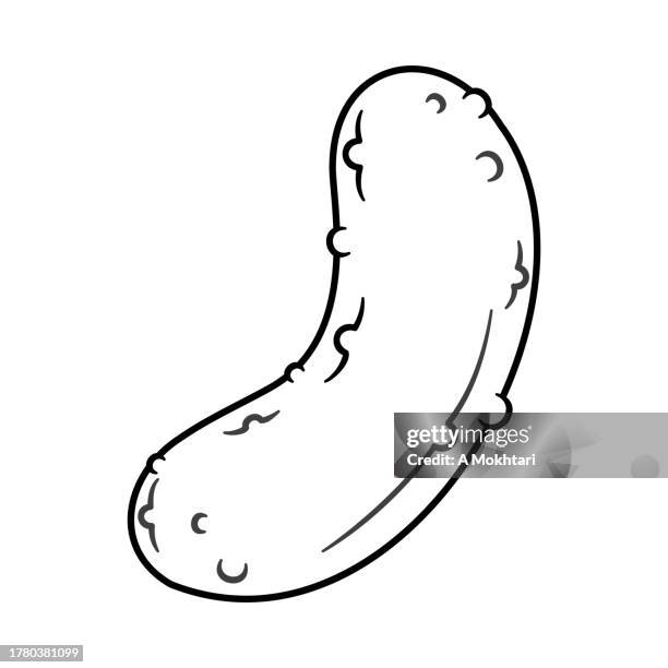 illustrazioni stock, clip art, cartoni animati e icone di tendenza di icona sottaceto. - cetriolino