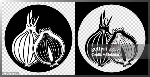 onion icon. - spring onion stock illustrations