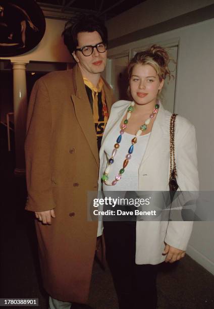 British musician John Taylor and Television presenter Amanda de Cadenet at an event in London, 9th March 1992.