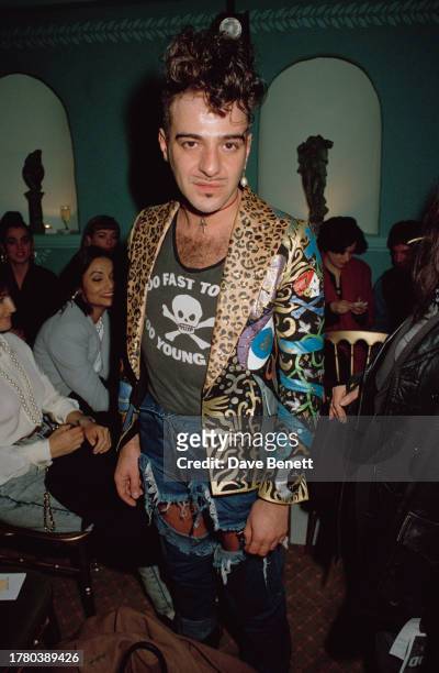 The British fashion designer John Galliano at an event during London Fashion Week, London, March 1st 1992.