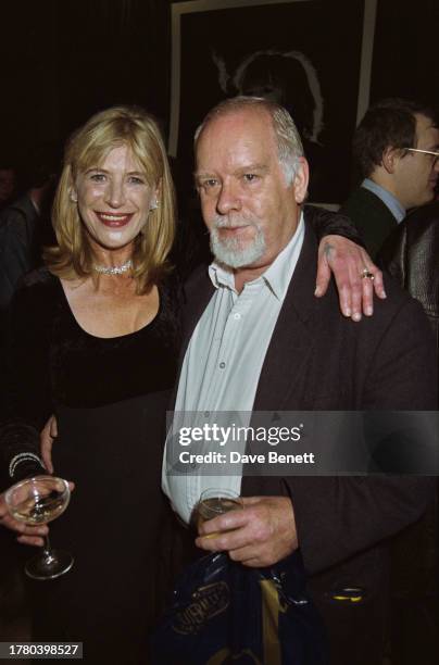 English singer Marianne Faithfull and English pop artist Peter Blake at a party to celebrate the launch of her book 'Faithfull: An Autobiography',...