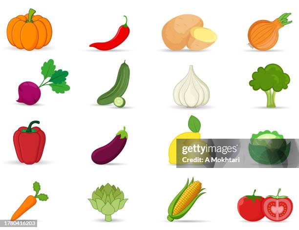 Vegetables Illustration Set High-Res Vector Graphic
