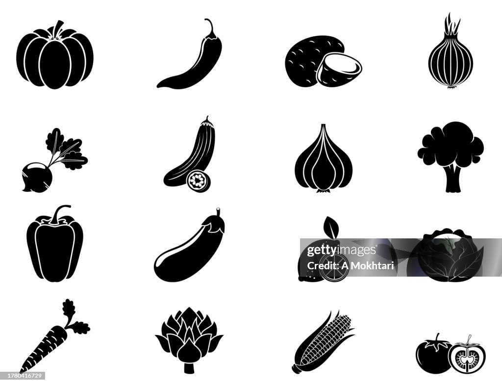 Vegetables illustration set.