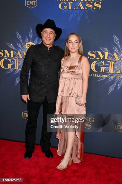 In this image released on November 13 Clint Black and Lily Pearl Black attend the CMT Smashing Glass in Nashville, Tennessee.