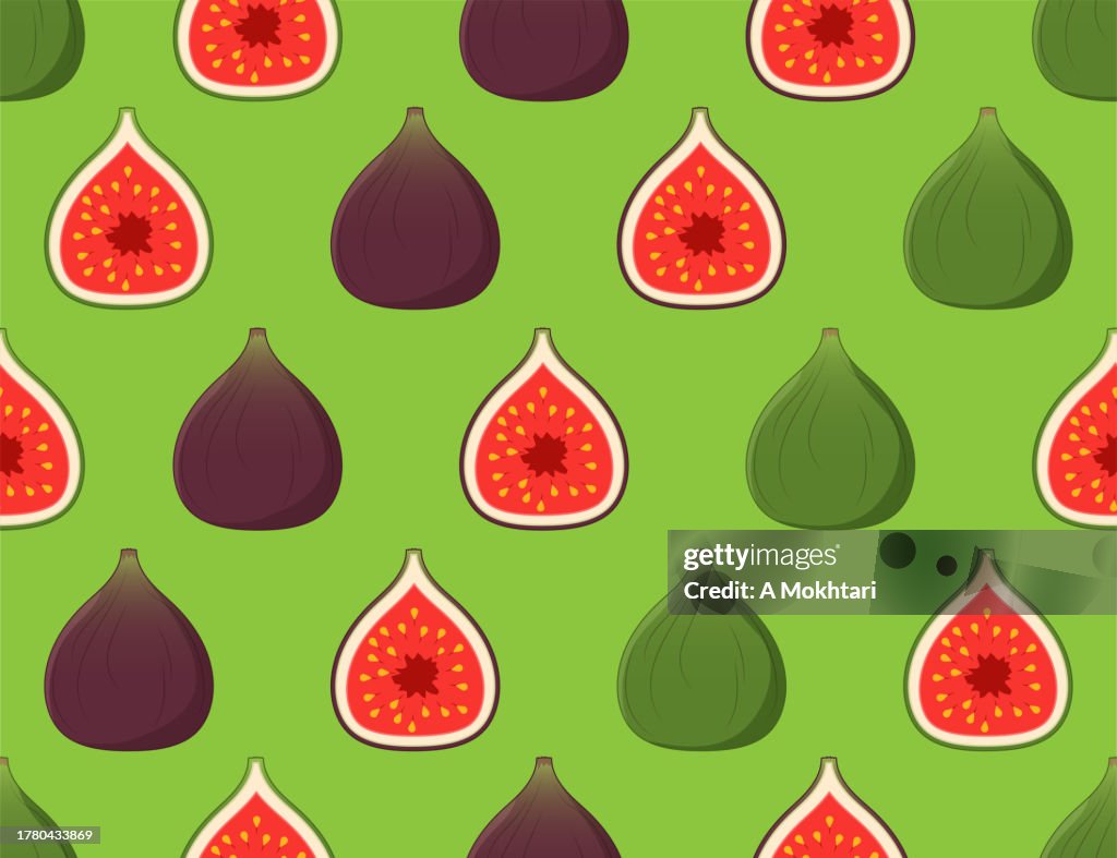 Fig seamless pattern texture.
