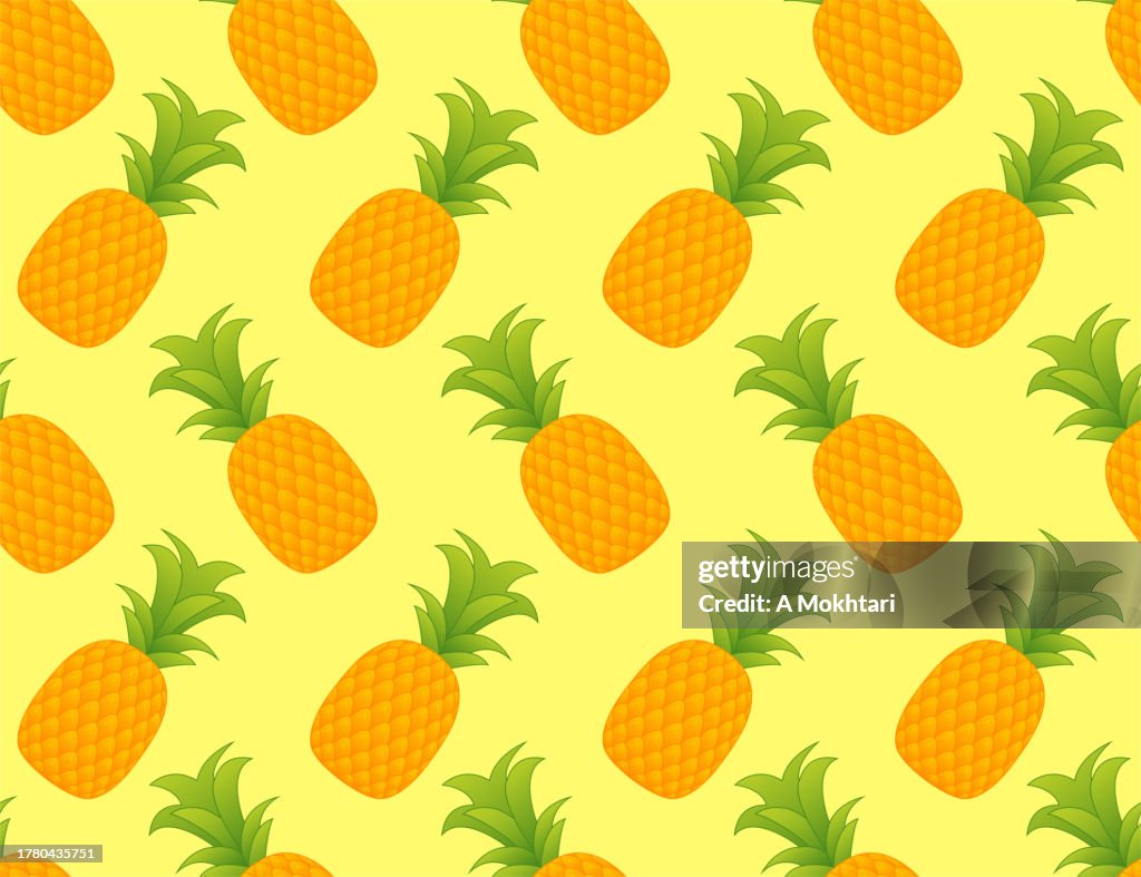 Pineapple seamless pattern texture.