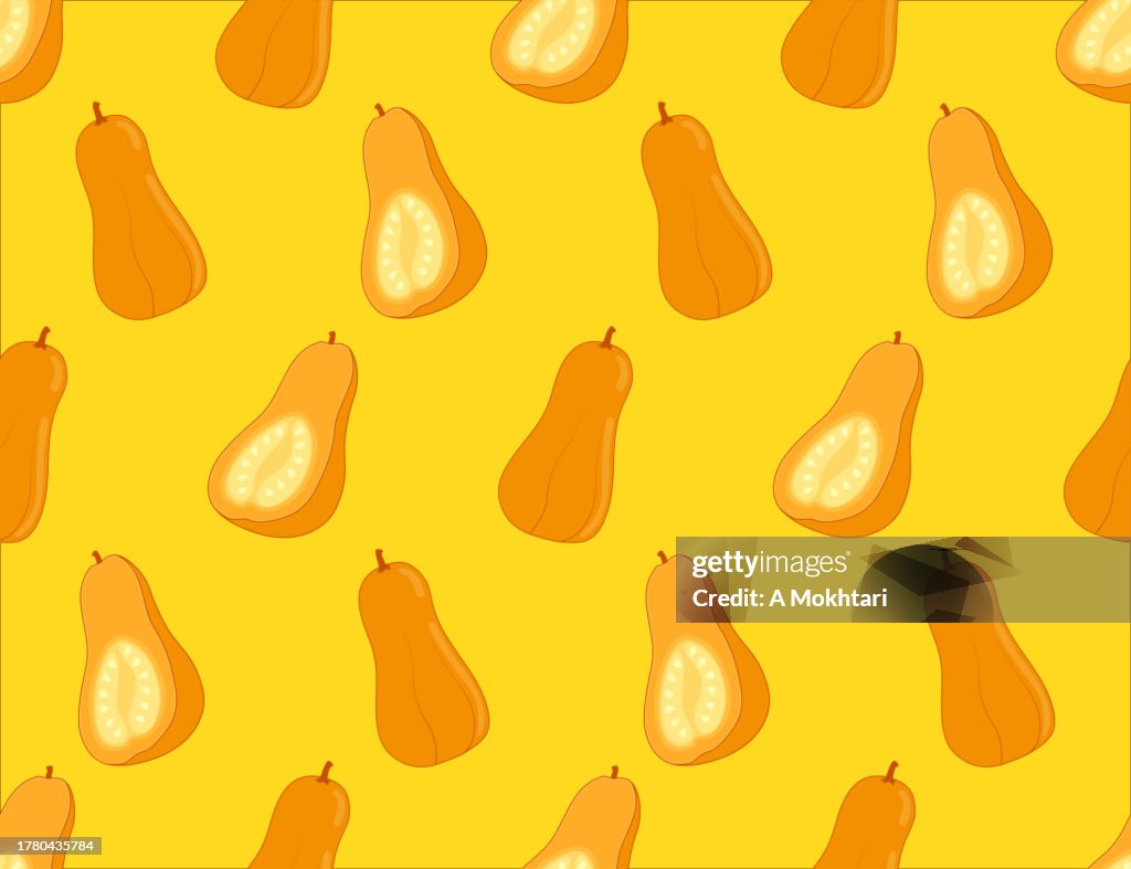 Seamless pattern texture of squash.