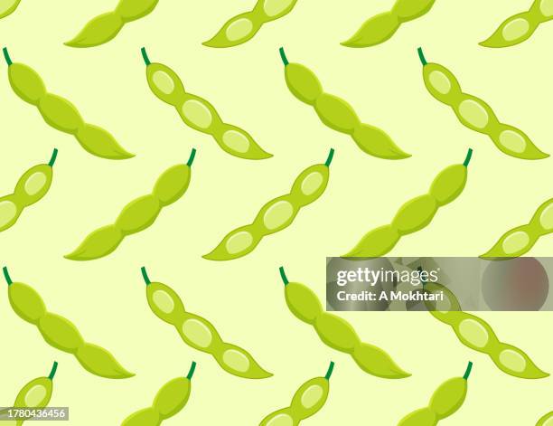 illustrations, cliparts, dessins animés et icônes de texture de motif continu de haricot. - haricot vert