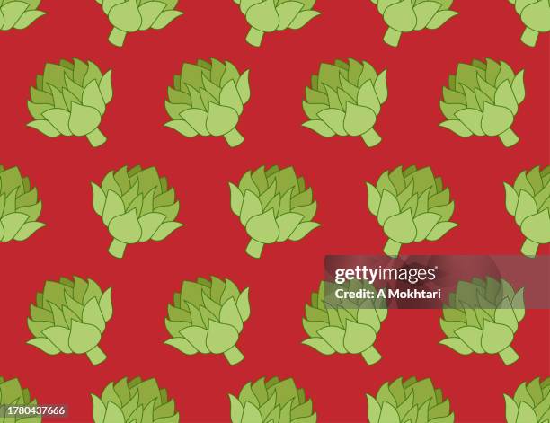 artichoke seamless pattern texture. - artichoke pattern stock illustrations