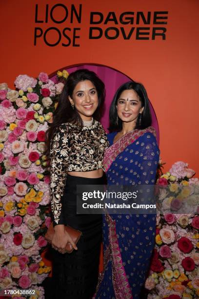 Aarti Mann and guest attend a Diwali Celebration Hosted by Mindy Kaling, Lion Pose, and Dagne Dover at Arth Bar & Kitchen on November 06, 2023 in...