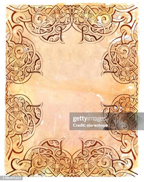 illuminated manuscript - medieval shield designs stock illustrations