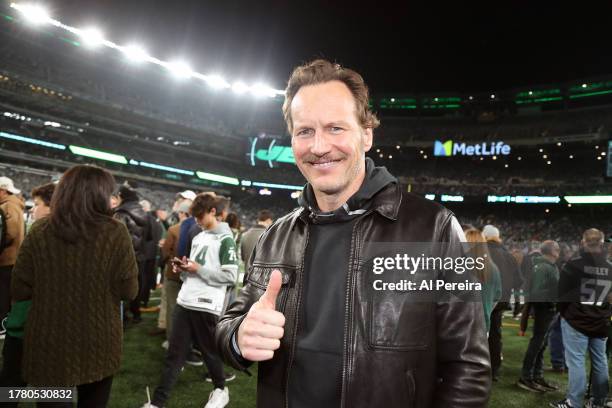 Patrick Wilson attends the Los Angeles Chargers vs New York Jets Monday Night Football game at MetLife Stadium on November 6, 2023 in East...