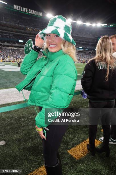 McKenzie Kurtz attends the Los Angeles Chargers vs New York Jets Monday Night Football game at MetLife Stadium on November 6, 2023 in East...