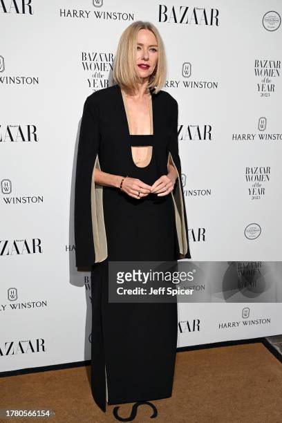 Naomi Watts arrives at the Harper's Bazaar Women Of The Year Awards 2023 at The Ballroom of Claridge’s on November 07, 2023 in London, England.