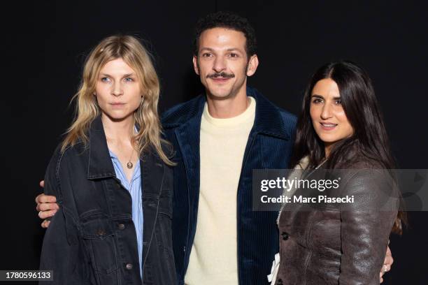 Clemence Poesy, Vincent Dedienne and Geraldine Nakache attend the "Je Ne Suis Pas Un Heros" Premiere at Cinema UGC Cine Cite Bercy on November 07,...