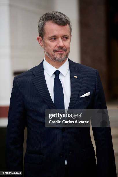 Crown Prince Frederik of Denmark attends the Joaquín Sorolla exhibition - Light in Motion and a dinner at the Glyptoteket Museum on November 07, 2023...