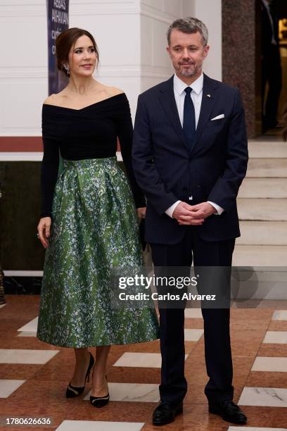 Crown Princess Mary of Denmark and Crown Prince Frederik of Denmark attend the Joaquín Sorolla exhibition - Light in Motion and a dinner at the...