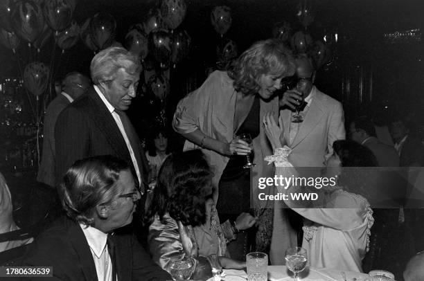 Adolph Green , Amanda Green , Alexandra Schlesinger , Arthur M. Schlesinger Jr. , and Phyllis Newman attend a party, celebrating the opening of "The...