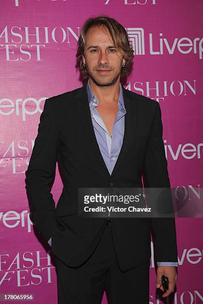Carlos Gascon attends the Liverpool Fashion Fest Autumn/Winter 2013 at Club de Banqueros on August 22, 2013 in Mexico City, Mexico.