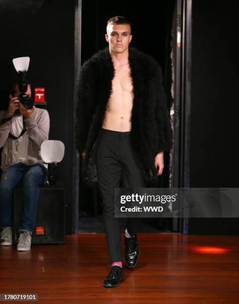 Model on the catwalk