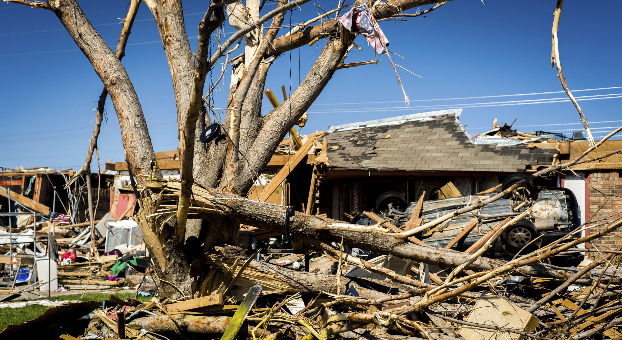 tornado damage house