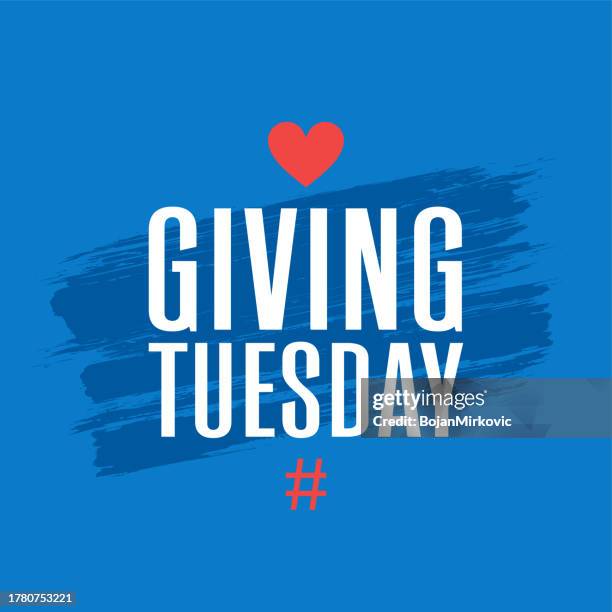 giving tuesday poster. vector - giving tuesday stock illustrations