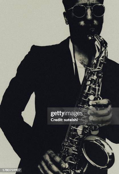 jazz. - saxaphone portrait photos et images de collection